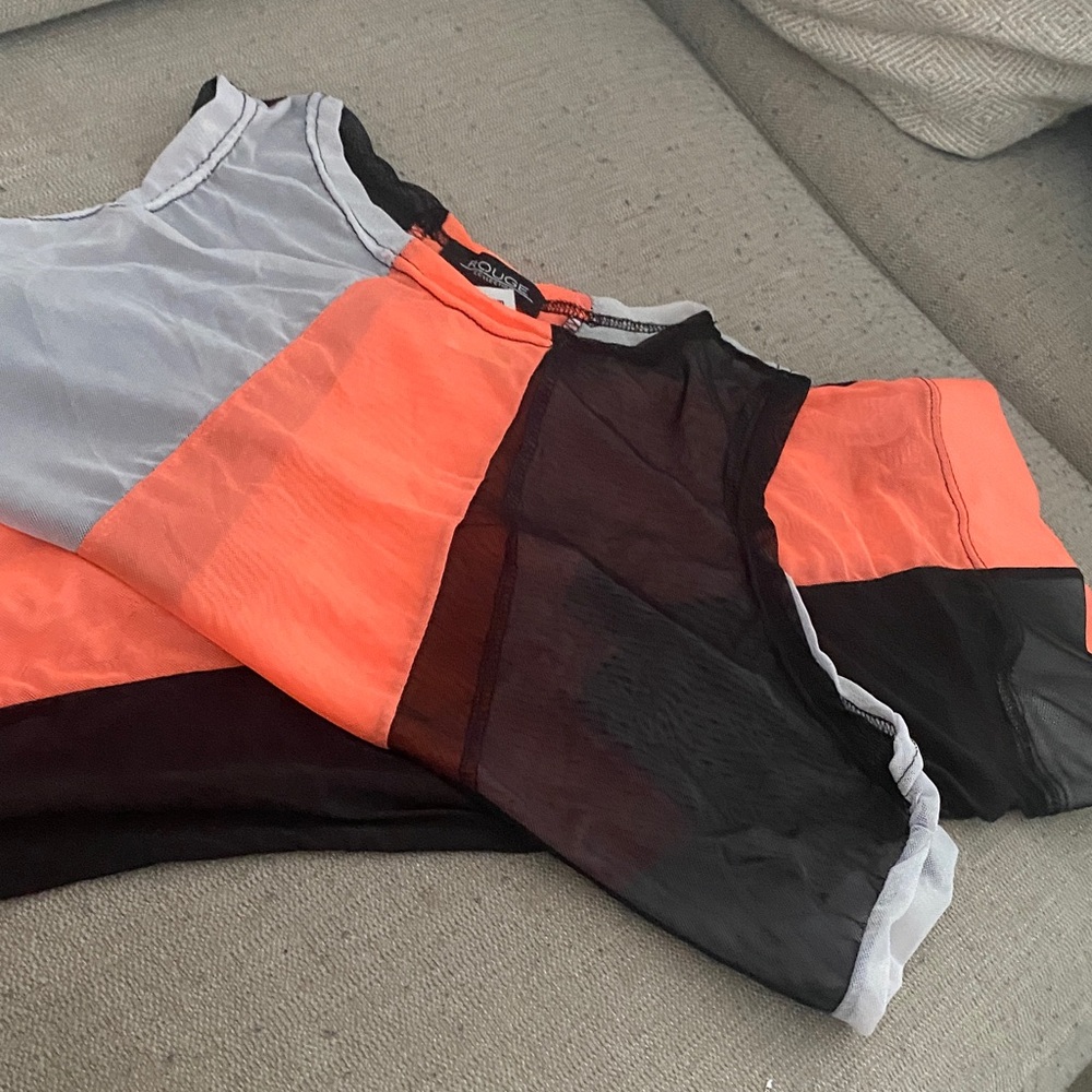 Rouge! Black and Orange Swim Coverup